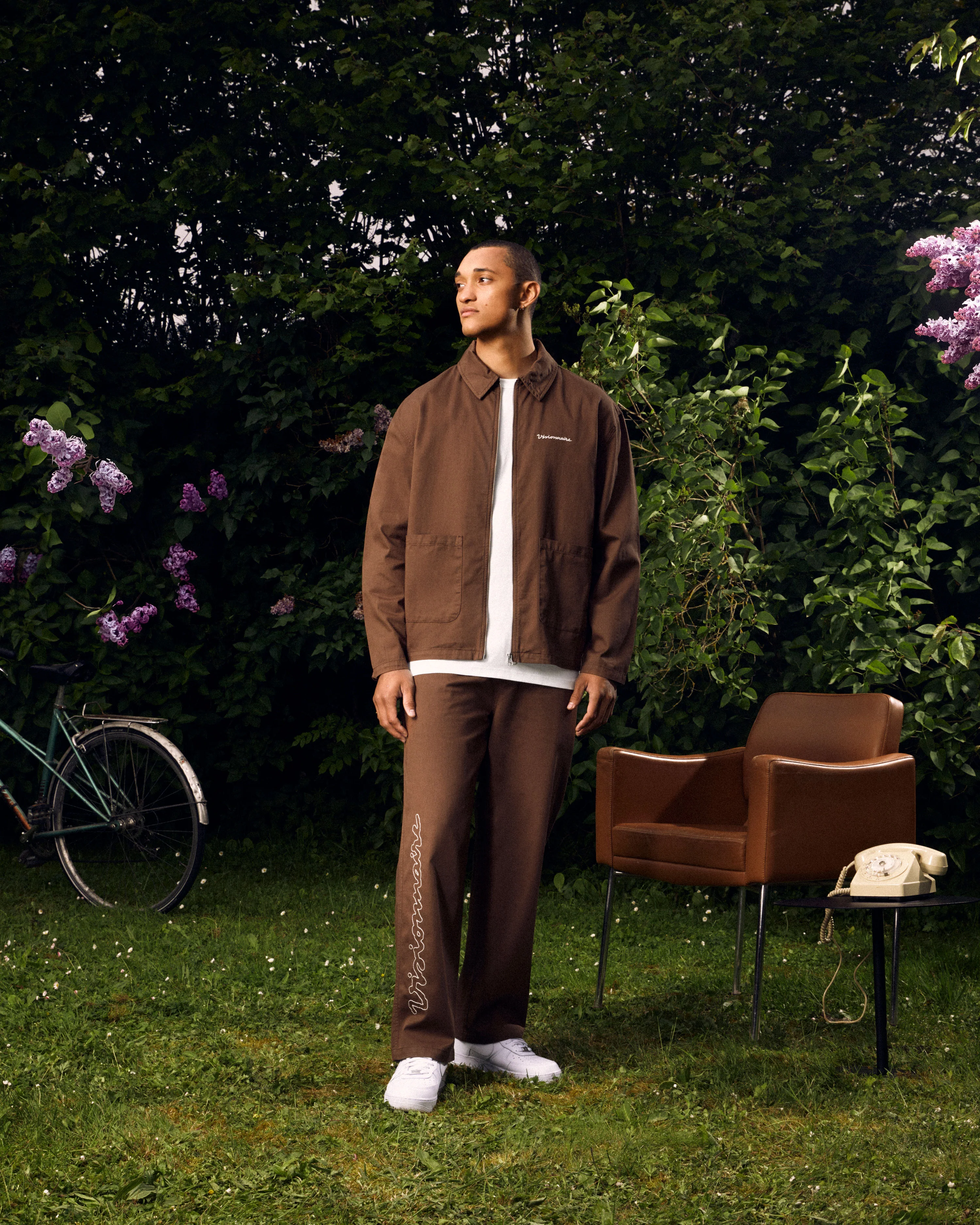 PANTALON BRODÉ VISIONNAIRE MARRON - Image 5