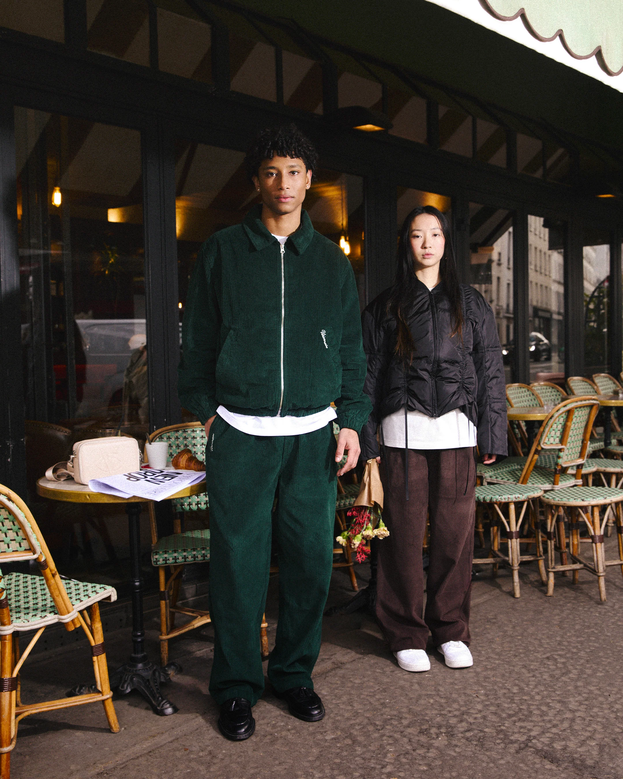 VESTE VELOUR COTELE NOIR - Image 4