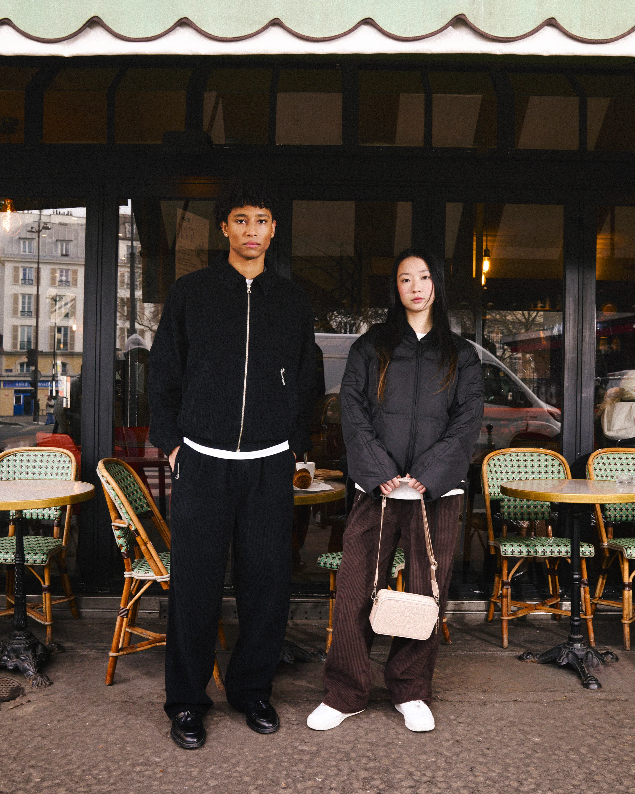 VESTE VELOUR COTELE NOIR - Image 5