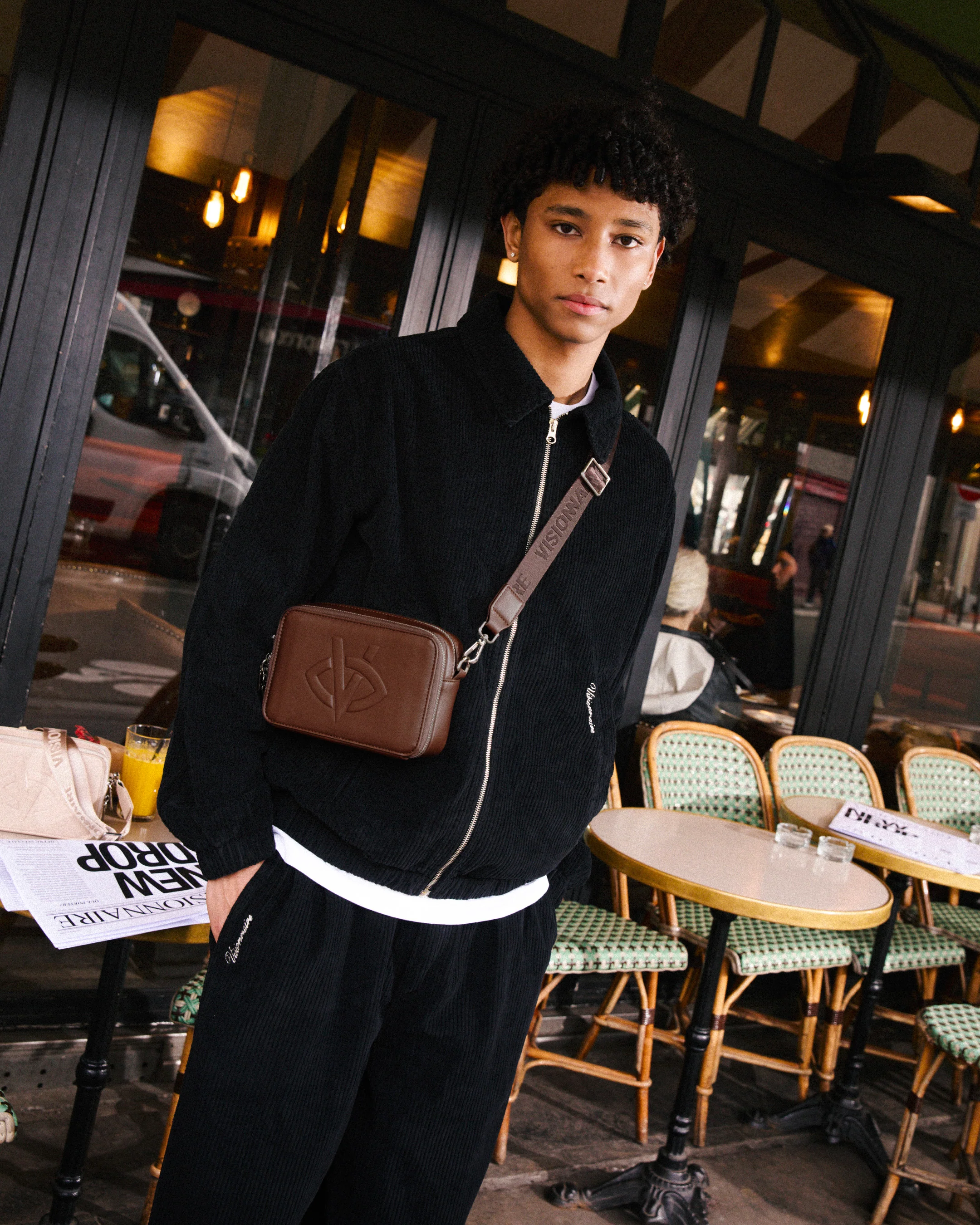 VESTE VELOUR COTELE NOIR - Image 6